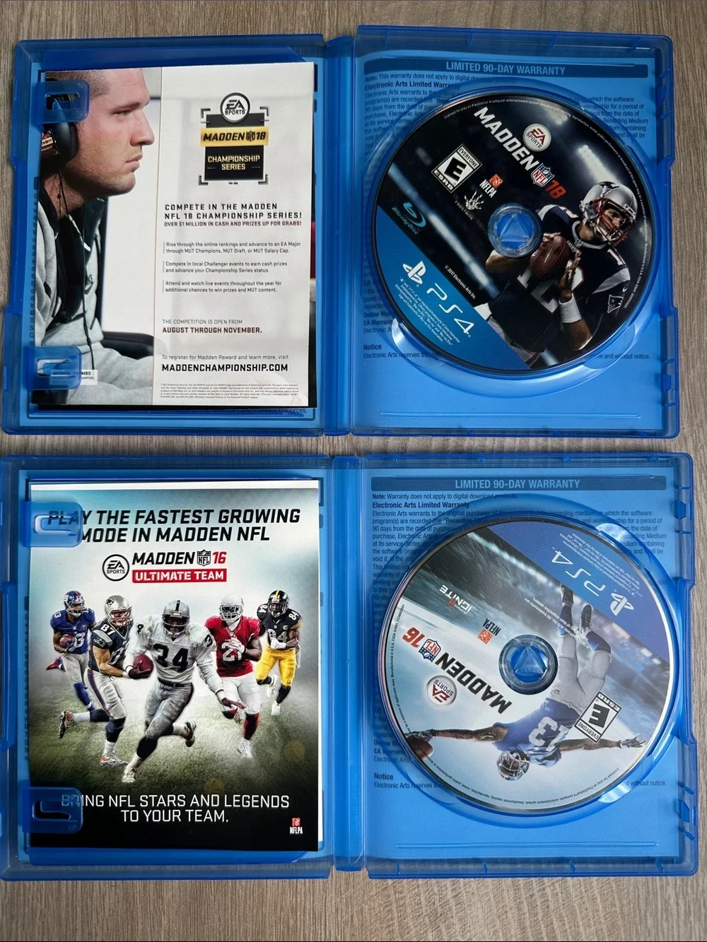 🎮 Madden NFL 18 & Madden NFL 16 Bundle | PS4 Games | Great Condition